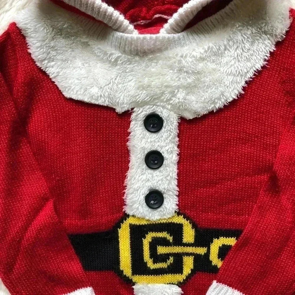 Christmas  Santa Hooded Sweater Toddler Size 2T - Picture 6 of 16
